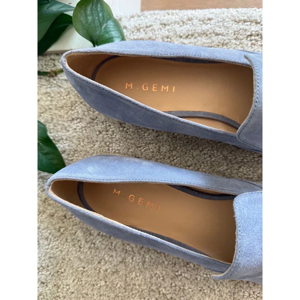 NWOB M.Gemi Agio Suede Espadrille Loafers Italian Luxury Blue 42 US 11